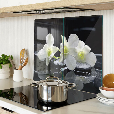 Tábua para corte Orquídeas em fundo preto