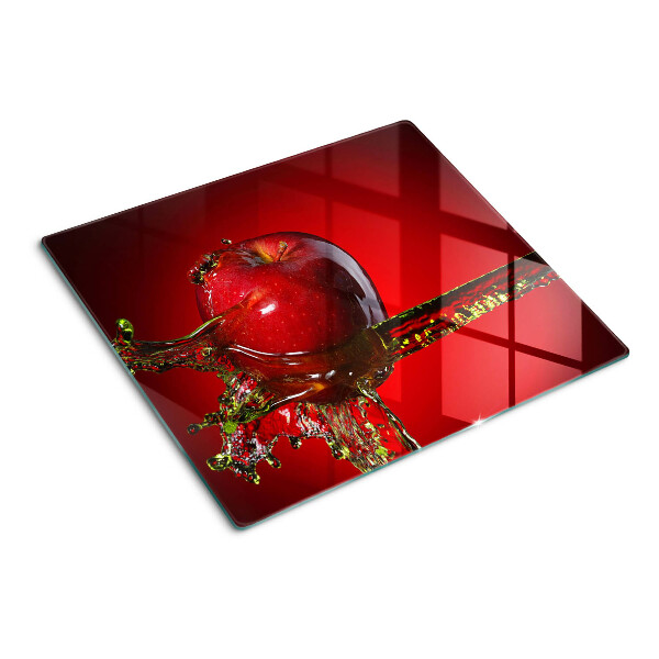 Tábua para corte Maçã vermelha com água