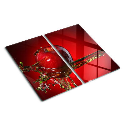 Tábua para corte Maçã vermelha com água