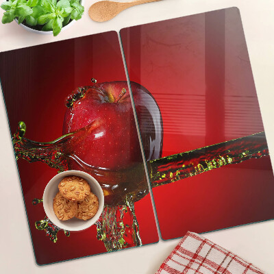 Tábua para corte Maçã vermelha com água