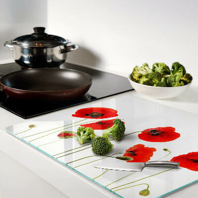 Tábua para cozinha Motivo floral de papoula