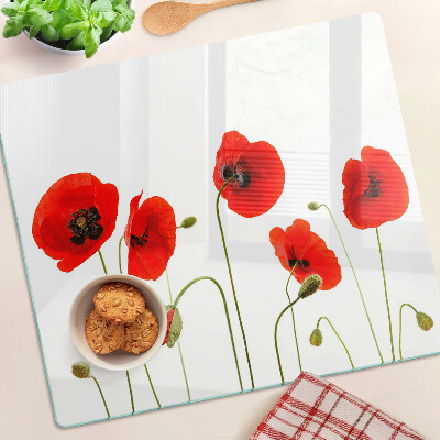 Tábua para cozinha Motivo floral de papoula