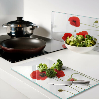 Tábua para cozinha Motivo floral de papoula