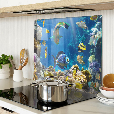 Tábua para corte O mundo subaquático do recife de coral