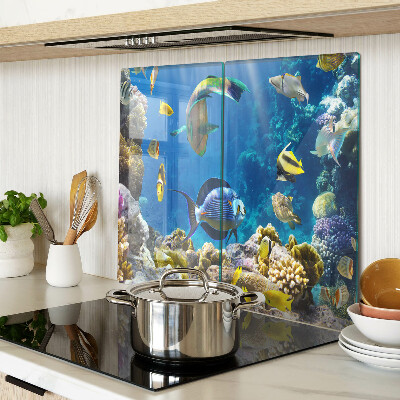 Tábua para corte O mundo subaquático do recife de coral