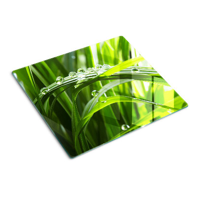 Tábua para corte Gotas de água na grama