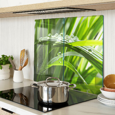 Tábua para corte Gotas de água na grama