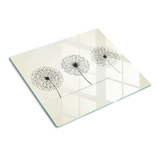 Tábua para cozinha Dente-de-leão em um fundo branco