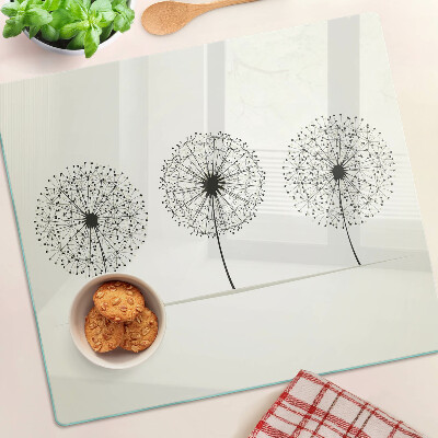 Tábua para cozinha Dente-de-leão em um fundo branco