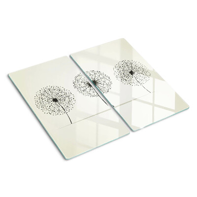 Tábua para cozinha Dente-de-leão em um fundo branco