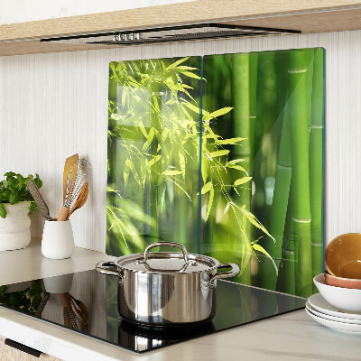 Tábua para cozinha Folhas de bambu e folhagem verde