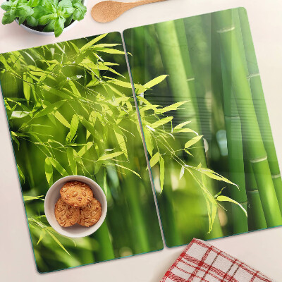Tábua para cozinha Folhas de bambu e folhagem verde