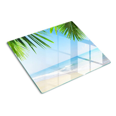 Tábua para cozinha Praia tropical com palmeiras