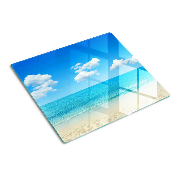 Tábua para corte Praia com céu azul