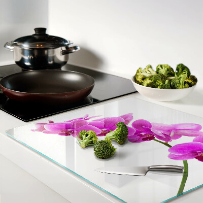 Tábua para corte Flores de orquídea em tons de rosa