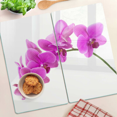Tábua para corte Flores de orquídea em tons de rosa