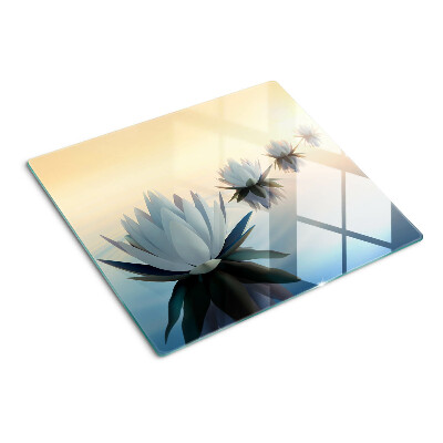 Tábua para corte Flores aquáticas em tons pastel