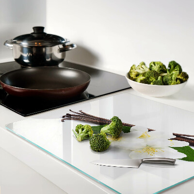 Tábua para cozinha Flores e vagens de baunilha