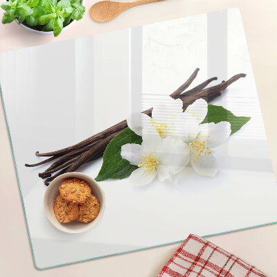 Tábua para cozinha Flores e vagens de baunilha