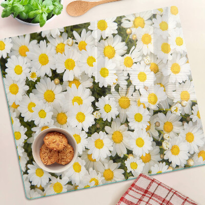 Tábua para cozinha Margaridas em um fundo branco