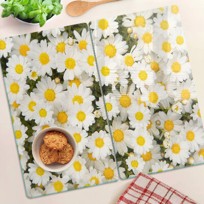 Tábua para cozinha Margaridas em um fundo branco