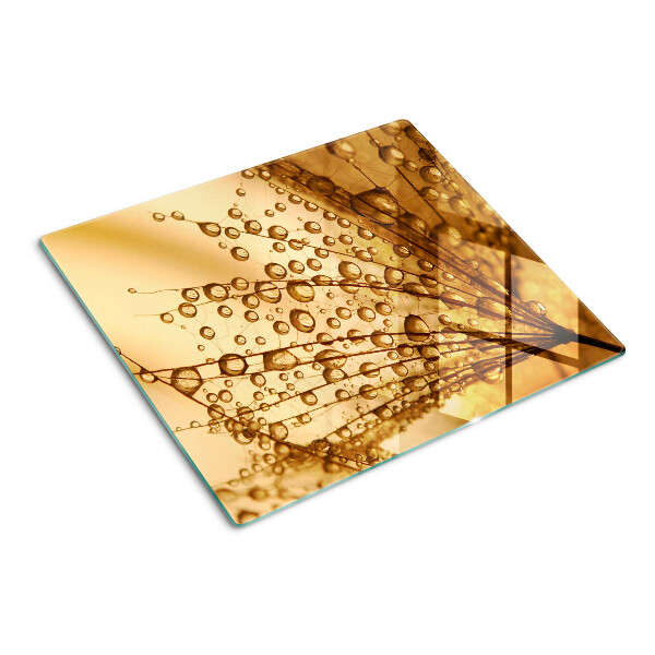 Tábua para corte Gotas de água em uma planta