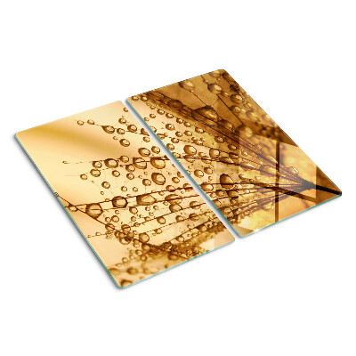 Tábua para corte Gotas de água em uma planta