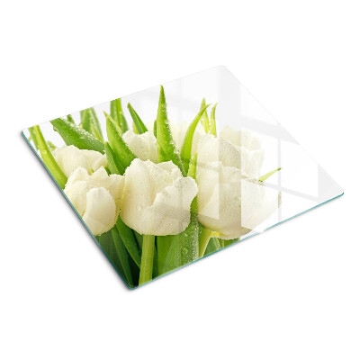 Tábua para cozinha Tulipas em gotas de água