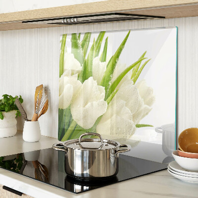 Tábua para cozinha Tulipas em gotas de água