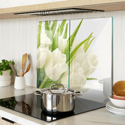 Tábua para cozinha Tulipas em gotas de água