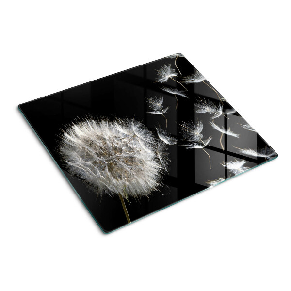 Tábua para corte Dente-de-leão em fundo preto