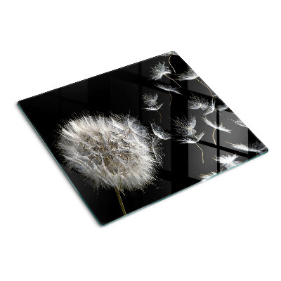 Tábua para corte Dente-de-leão em fundo preto