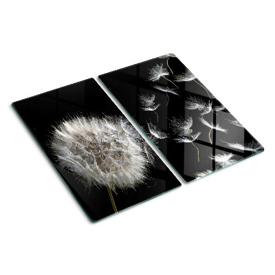 Tábua para corte Dente-de-leão em fundo preto
