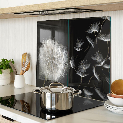 Tábua para corte Dente-de-leão em fundo preto