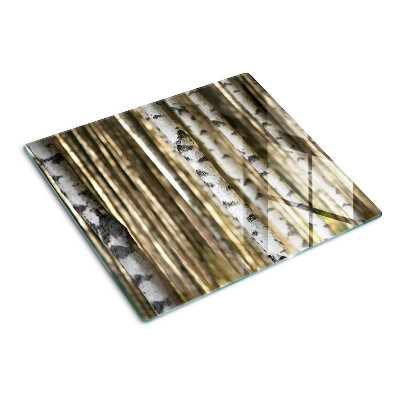 Tábua para cozinha Bétulas brancas na floresta