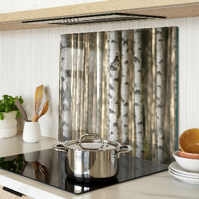 Tábua para cozinha Bétulas brancas na floresta