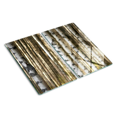 Tábua para cozinha Bétulas brancas na floresta