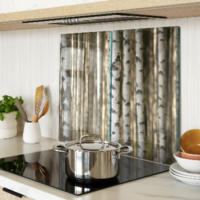 Tábua para cozinha Bétulas brancas na floresta