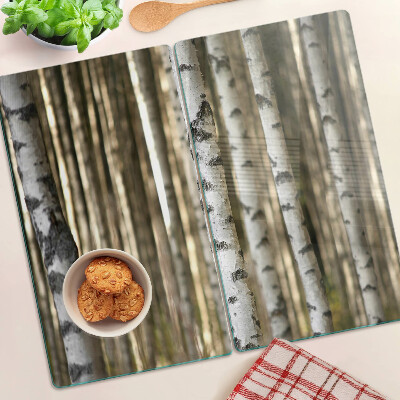 Tábua para cozinha Bétulas brancas na floresta