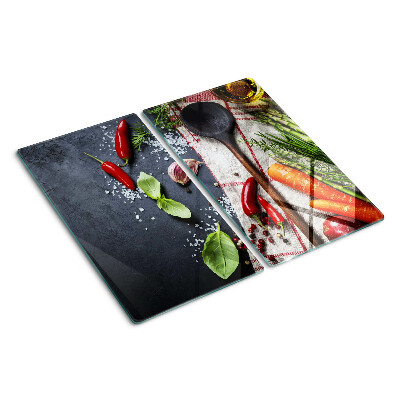 Tábua para corte Especiarias e vegetais de cozinha