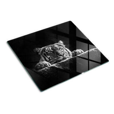 Tábua para cozinha Tigre em estilo preto e branco