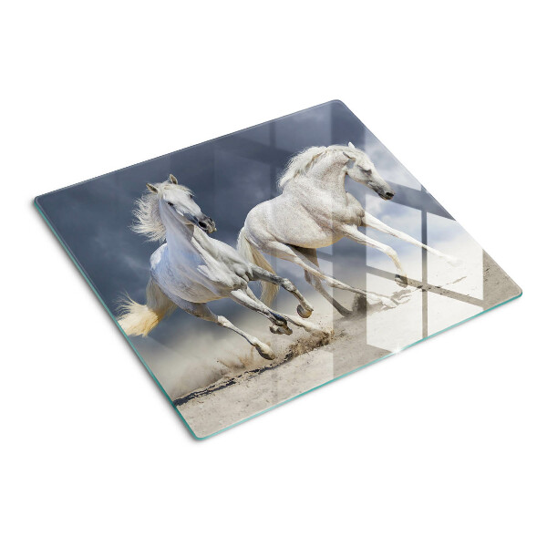 Tábua para cozinha Cavalos brancos em fuga