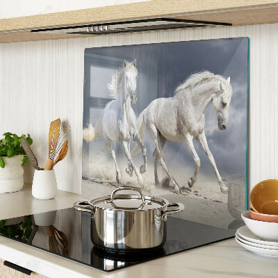 Tábua para cozinha Cavalos brancos em fuga