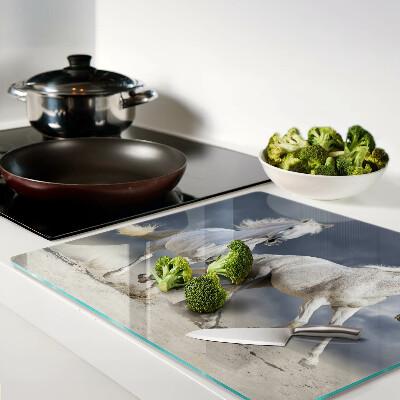 Tábua para cozinha Cavalos brancos em fuga