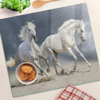 Tábua para cozinha Cavalos brancos em fuga