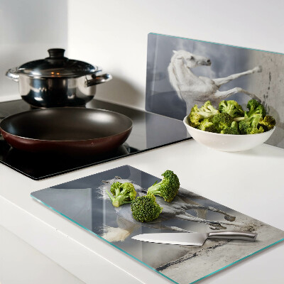 Tábua para cozinha Cavalos brancos em fuga