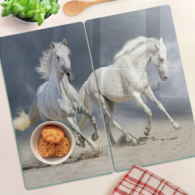 Tábua para cozinha Cavalos brancos em fuga