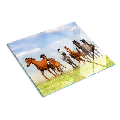 Tábua para cozinha Cavalos galopando no prado