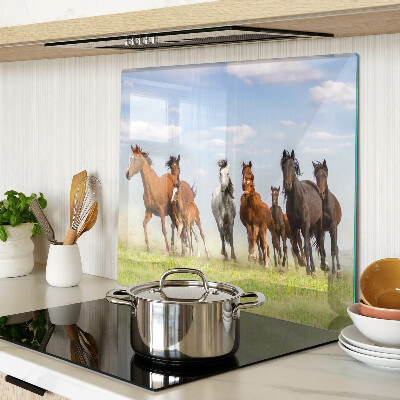 Tábua para cozinha Cavalos galopando no prado