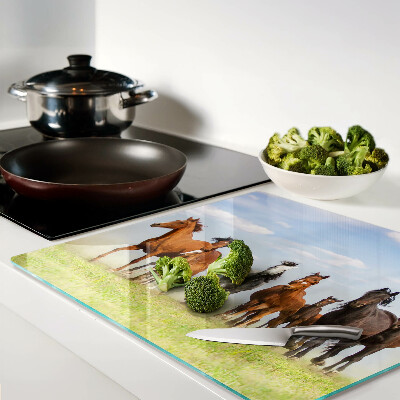 Tábua para cozinha Cavalos galopando no prado